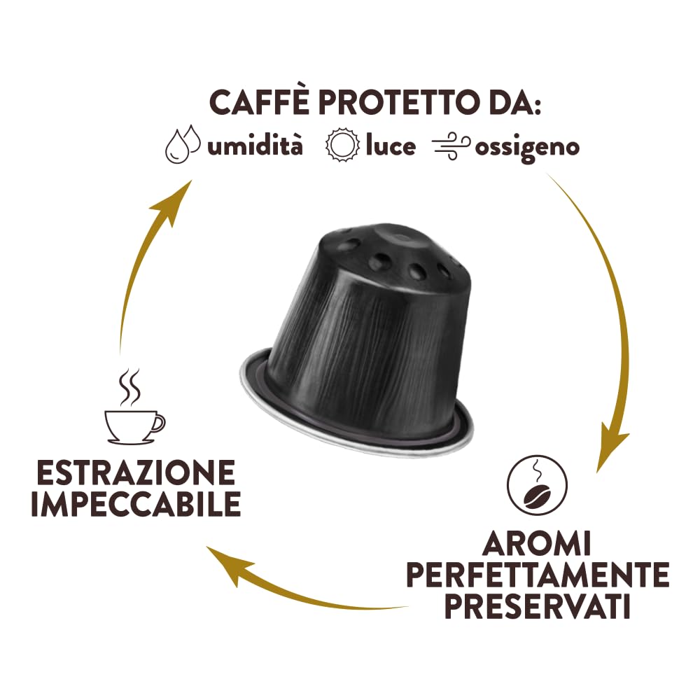 Kimbo Espresso Barista Ristretto Coffee Pods - 30 Aluminium Capsules, Dark Roast, Nespresso Compatible