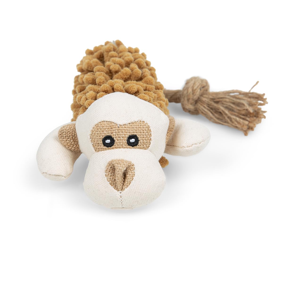 Petface Shaggy Monkey Plush Dog Toy - Large, Yellow | Interactive Play Toy