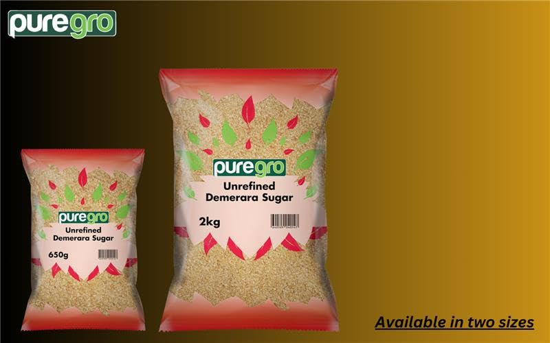 Puregro Demerara Sugar - Premium Golden Cane Sugar 2kg 3