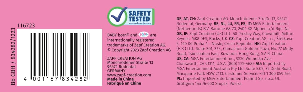 BABY born Bath Fun Set - 8-Piece Bathroom Accessory Playset for Dolls up to 43cm 28