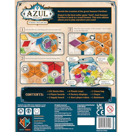 Asmodee Azul Summer Pavilion Mini Board Game - Portable Travel Edition 5