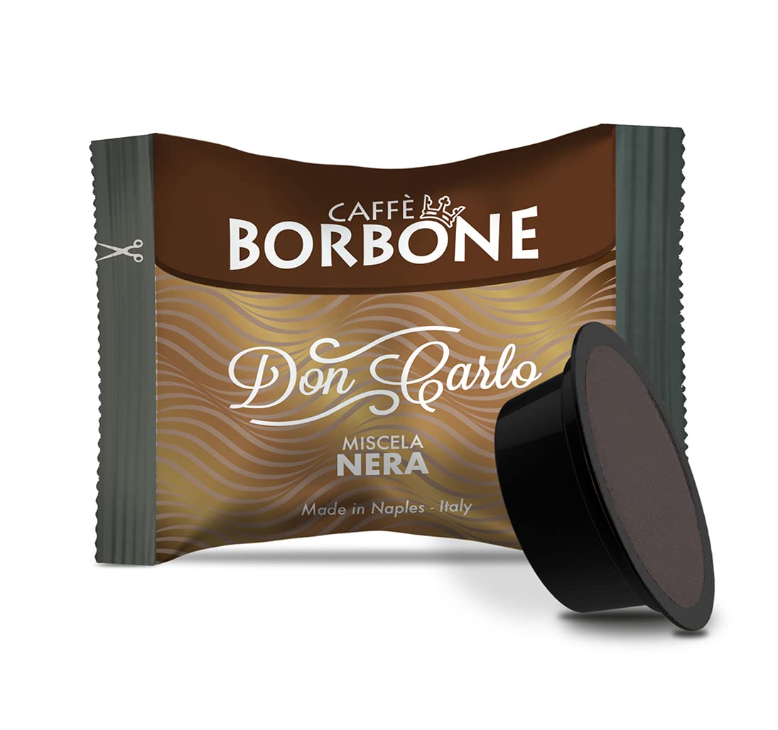 Caffè Borbone Don Carlo Schwarzkaffeemischung – 50 Kapseln für Lavazza A Modo Mio-Maschinen