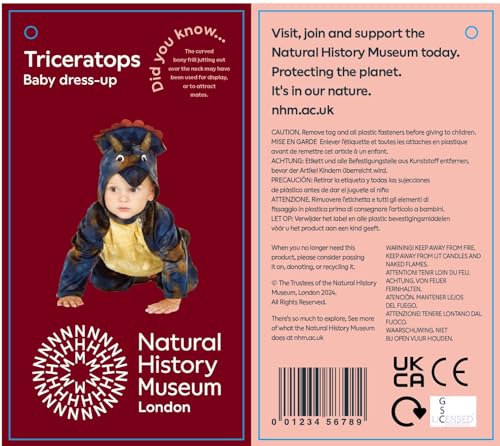 Baby Triceratops Onesie - Dinosaur Costume for Kids 2-3 Years 12