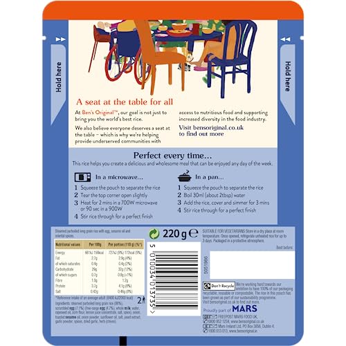 Ben's Original Egg Fried Microwave Rice Pouch, 220g 7