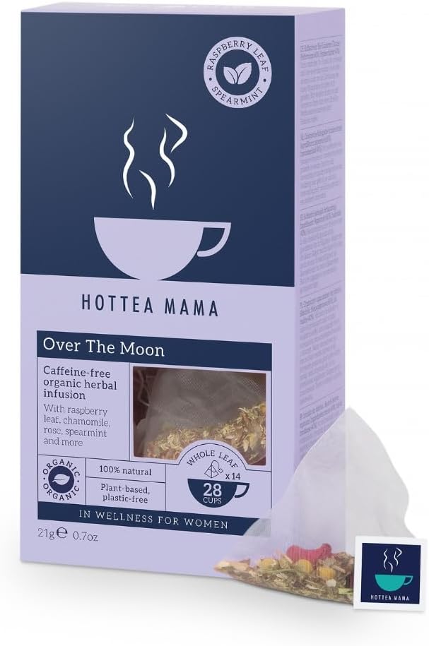 HOTTEA MAMA Over The Moon Organic Period Support Herbal Tea - Cramp Relief & Hormone Balance
