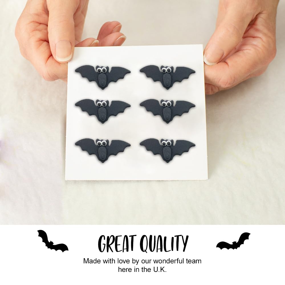 Anniversary House - 6pcs Halloween Vampire Bats Edible Cake Toppers 3