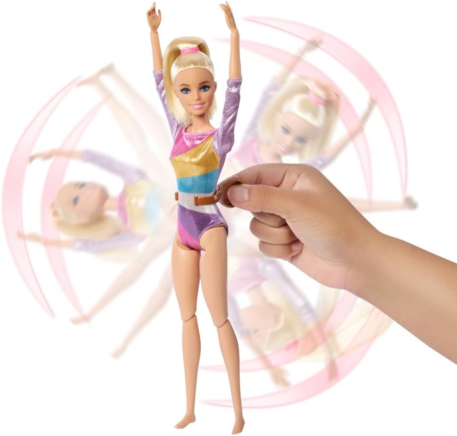 Barbie Gymnastics Doll Playset - Flipping Feature & 19-Piece Accessories for Kids 3+ 8
