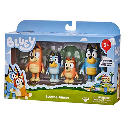 Bluey Family 4-Pack Figurines - Poseable Characters for Imaginative Play 25