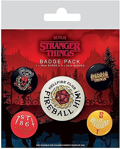 Pyramid International Stranger Things Hellfire Club Badge Set (BP80724)