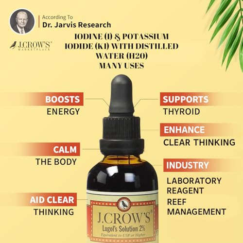 J.Crow's Lugol's Solution of Iodine, 2 Ounce - Premium Iodine Supplement for Health & Water Purification 3