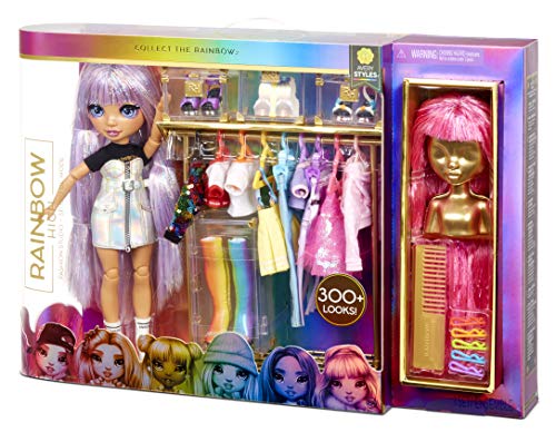 Rainbow High Fashion Studio - Exclusive Avery Styles Doll with 2 Wigs & 300+ Mix-and-Match Outfits, Age 4+ 16