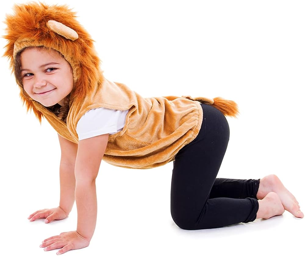 Pretend to Bee Lion Costume - Kids Unisex Zip-Up Fancy Dress for Ages 3-7