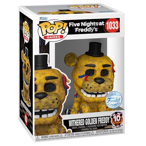 Funko Pop! Games - FNAF Withered Golden Freddy Vinyl Figure (Five Nights at Freddy's)