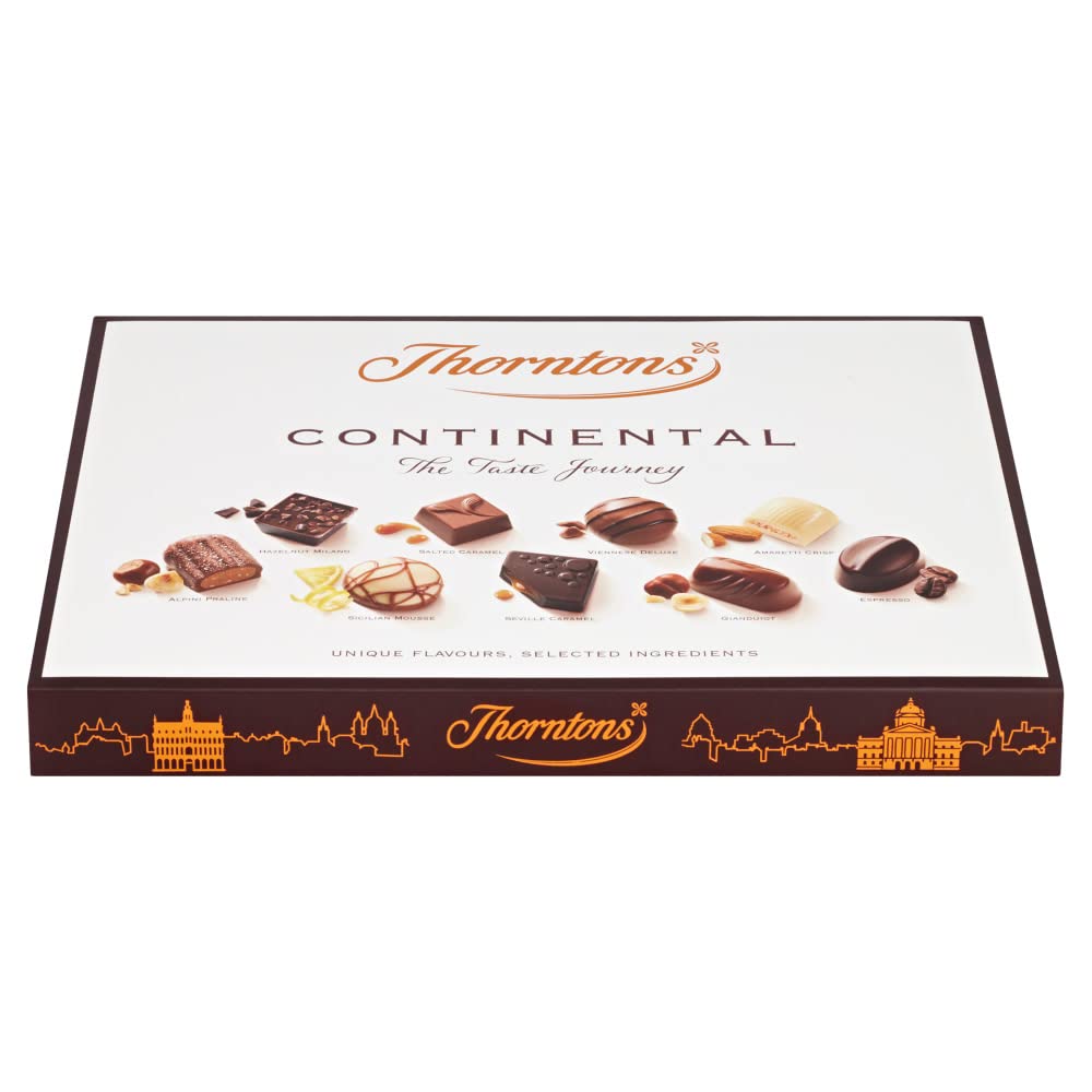 Thorntons Continental Assorted Milk, Dark & White Chocolate Gift Box, 264g 5