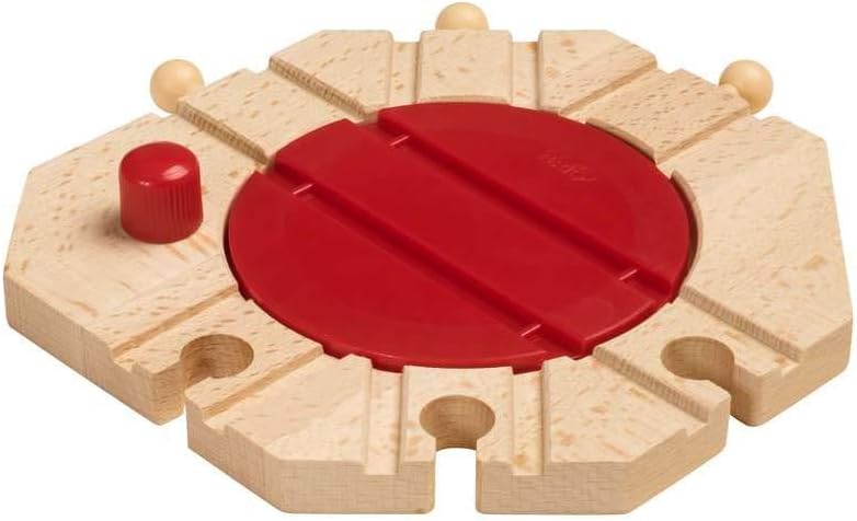 BRIO Mechanical Turntable Wooden Train Track for Kids - Compatible with BRIO Railway Sets