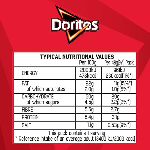 Doritos Chilli Heatwave Tortilla Chips 48g (Case of 24) 5