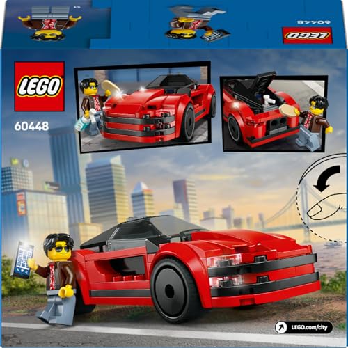 LEGO City Red Sports Car Toy - Buildable Vehicle Playset for 5+ Year Olds 18