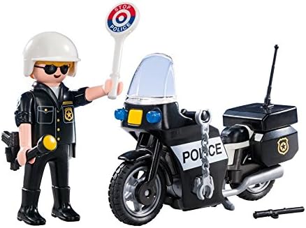 Playmobil 5648 City Action Police Carry Case - Collectible Playset with Motorcycle & Officer Figure