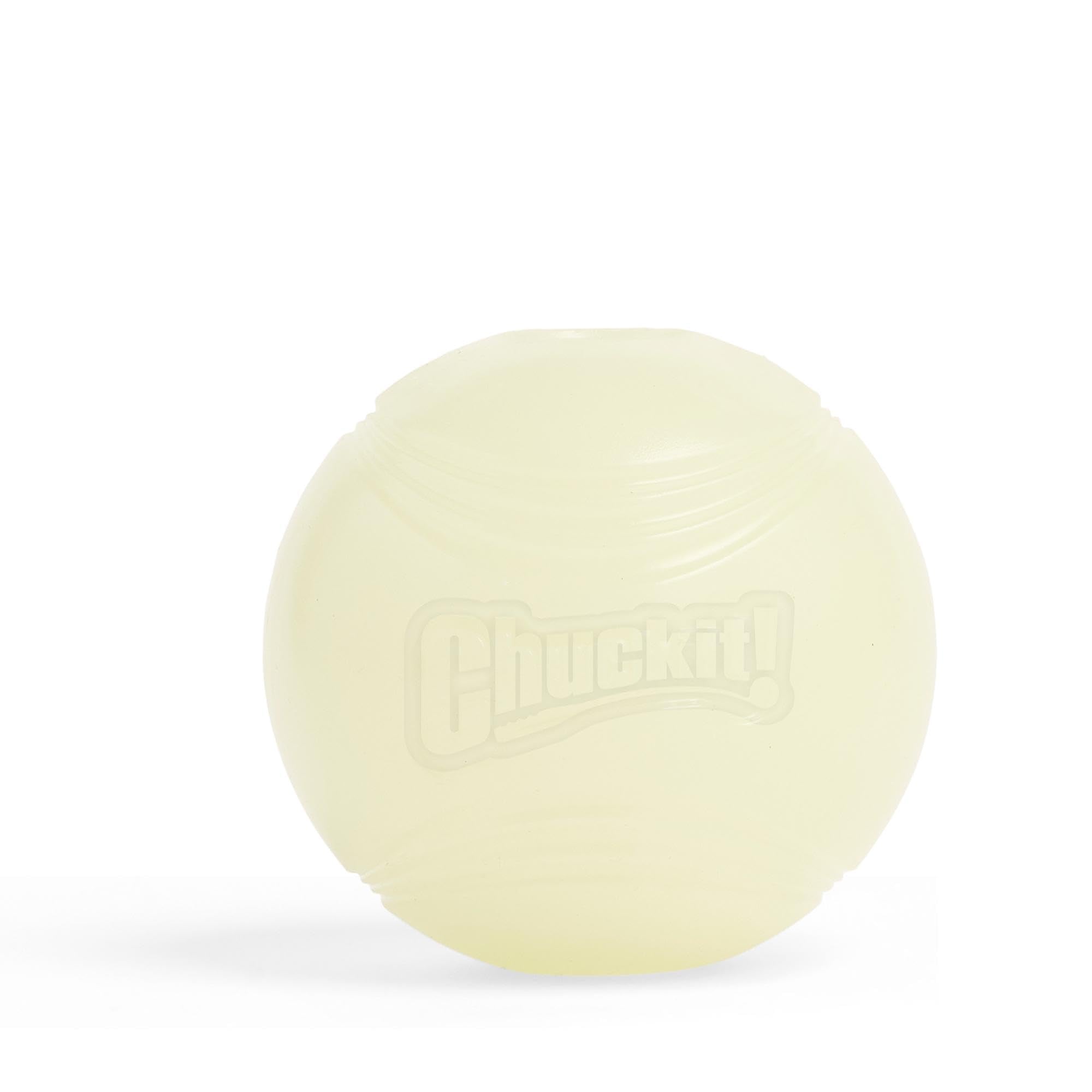 Chuckit! Max Glow Ball Medium - Glows in Dark | Bounces Well | 6 cm