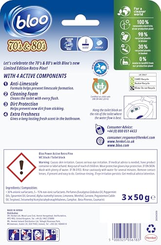 Bloo - Toilettenstein Retro Pine (50g) mit Pinien- und Minzduft 6