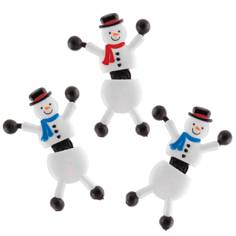 Baker Ross Snowman Wall Crawlers - Sticky Feet Climbing Toys for Kids 4