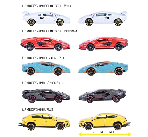 Majorette Lamborghini 5-Piece Die-Cast Vehicle Giftpack - Collectible Cars for Kids & Collectors 6