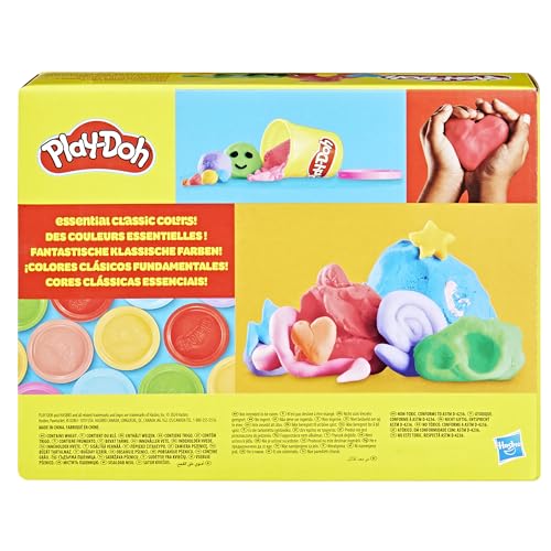 Play-Doh Lieblingsfarben 9er-Set mit 7 großen und 2 kleinen Dosen – Rot, Orange, Gelb, Grün, Blau, Lila, Pink, Schwarz, Weiß 18