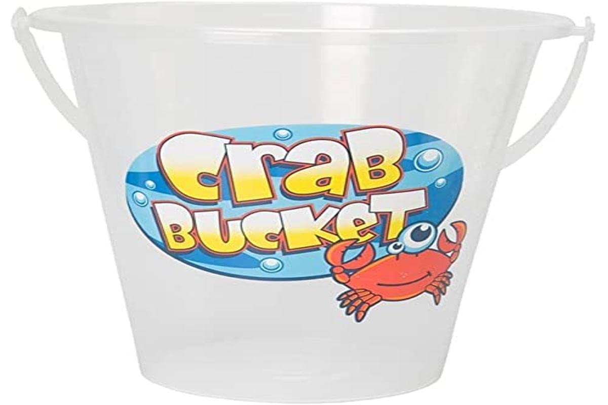 Yello Extra Large Clear Beach Bucket - Transparent Plastic, Lightweight, Removable Handle