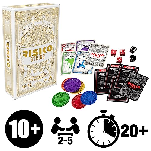 Hasbro Risk Strike Cards and Dice Game, Strategy Card Game for 2-5 Players, Ages 10 and Up 10