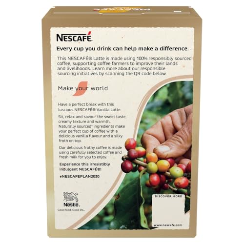 NESCAFÉ Vanilla Latte Instant Coffee 7 x 18.5g Sachets 4