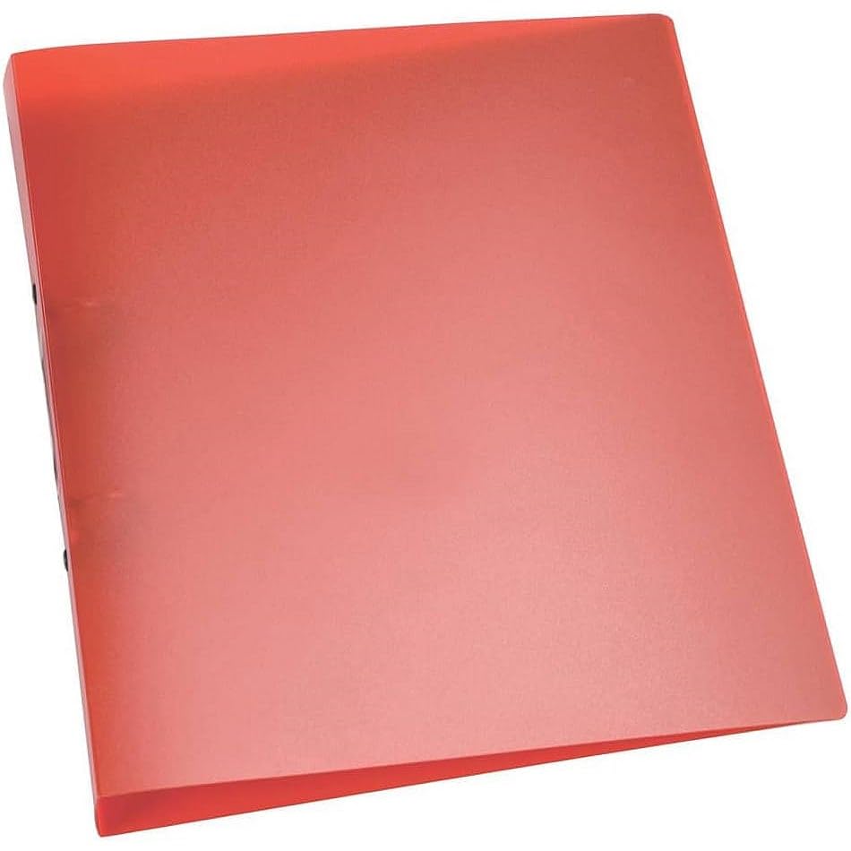 Q-Connect A4 O-Ring Binder - 25mm Capacity | Red Frosted Polypropylene | 2-Ring Mechanism 2