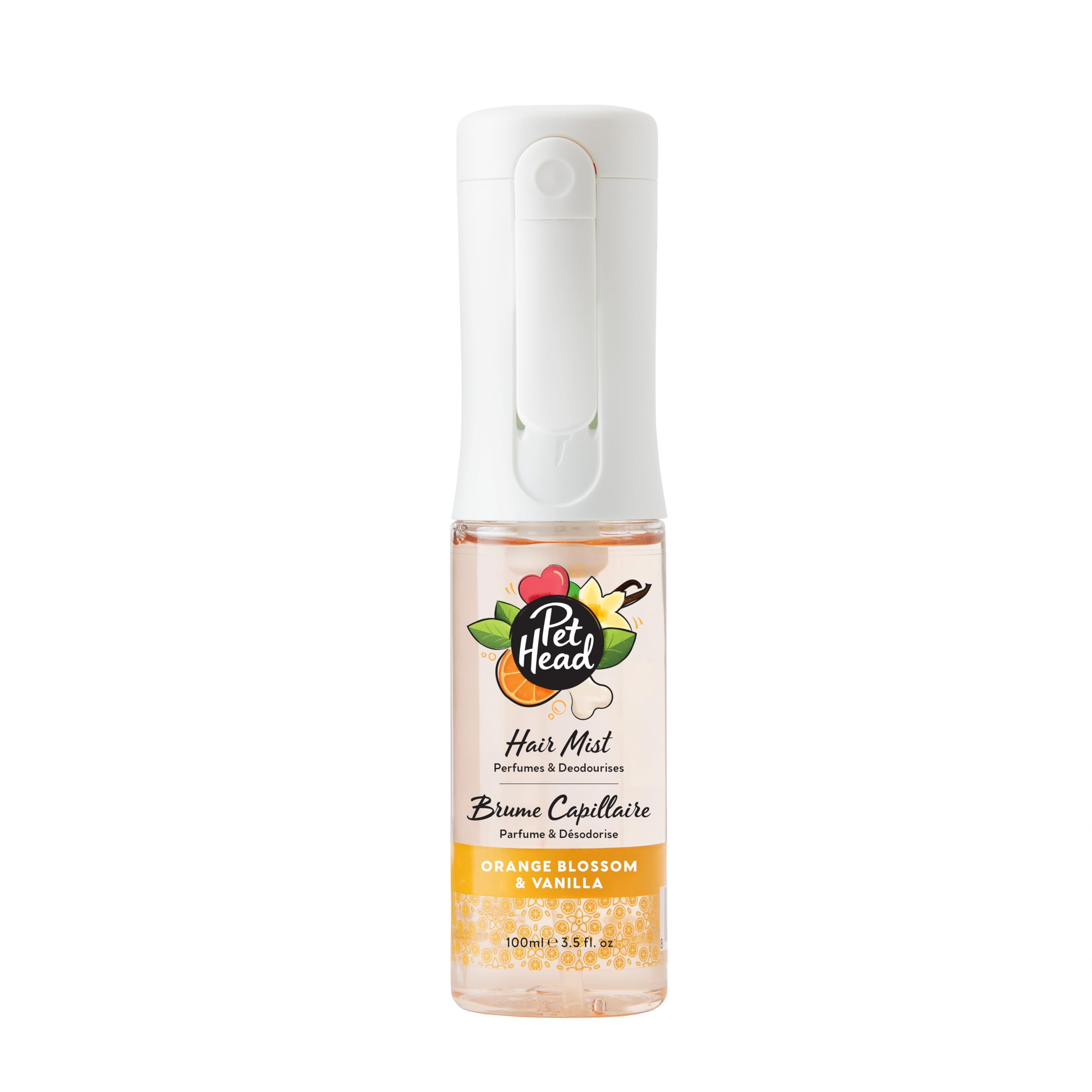 Pet Head Orange Blossom & Vanilla Hair Mist - 100 ml | Alcohol-Free | Deodorises & Refreshes