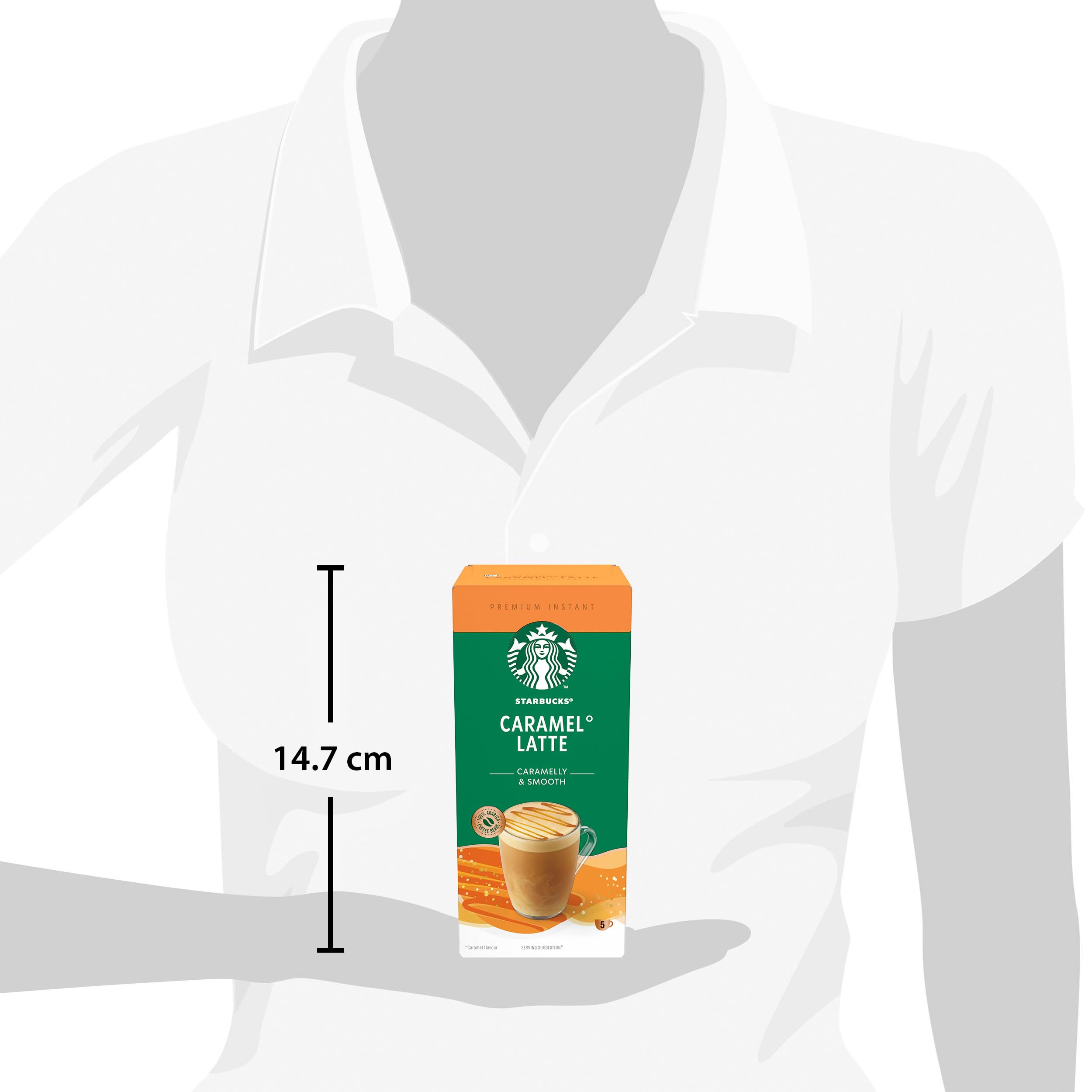STARBUCKS Caramel Latte Premium Mix Instant Coffee - 60 Sachets (12 x 5)