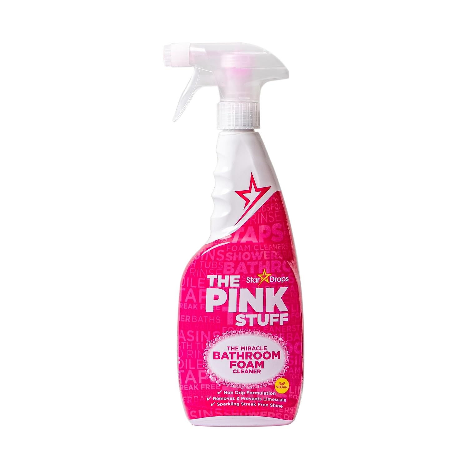 THE PINK STUFF Miracle Bathroom Foam Cleaner - Non-Drip Formula, Limescale Removal | 750ml