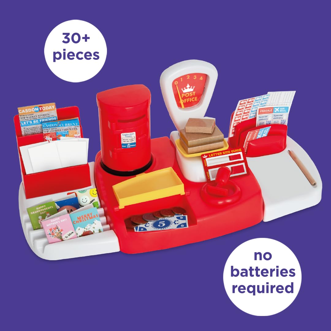 Casdon Post Office Playset - Toy Post Office for Children 3+ with Working Scales & Accessories 8