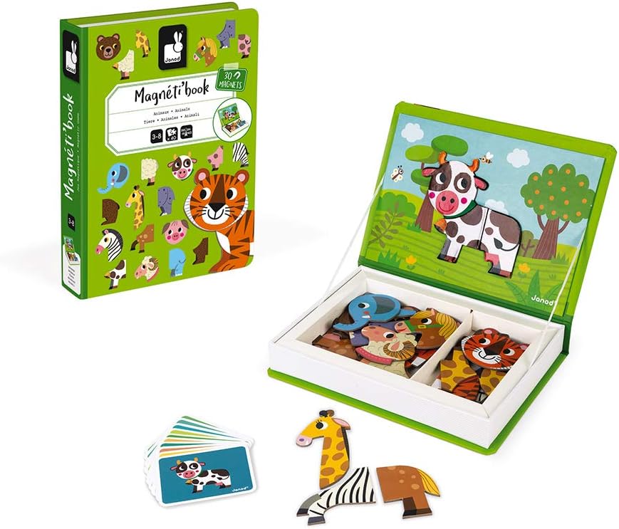 Janod Animals Magnetibook - Educational Magnetic Puzzle Playset 3