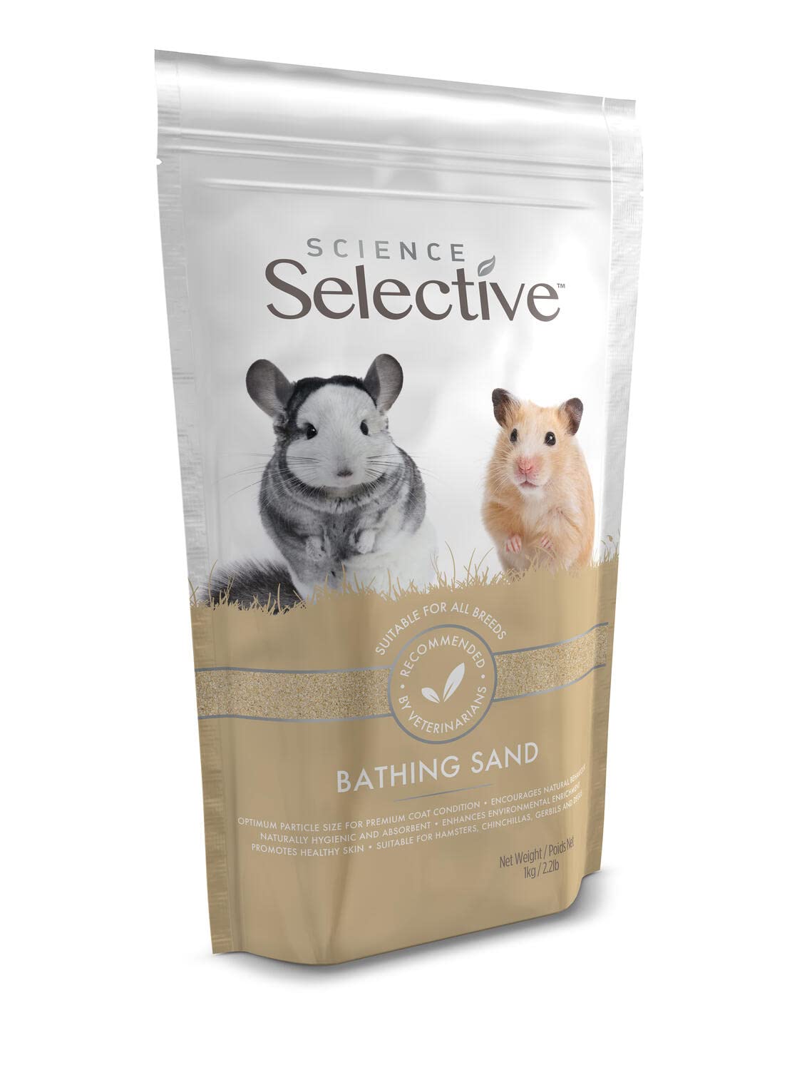 Supreme Petfoods Science Selective Bathing Sand - Yellow | 1000g | For Chinchillas, Hamsters, Gerbils & Degus