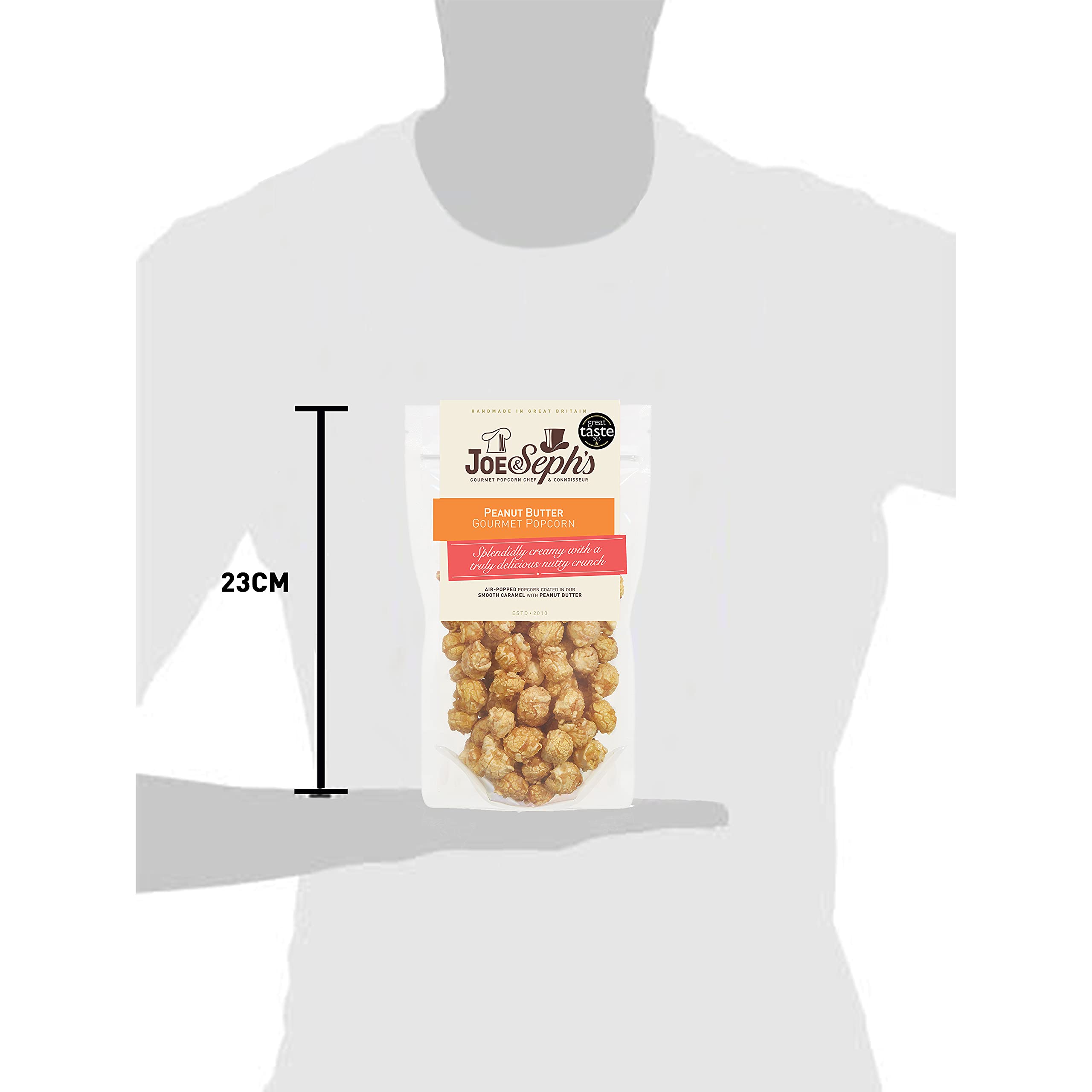 Joe & Seph's Caramel & Peanut Butter Popcorn 80g - Gourmet Handmade Snack