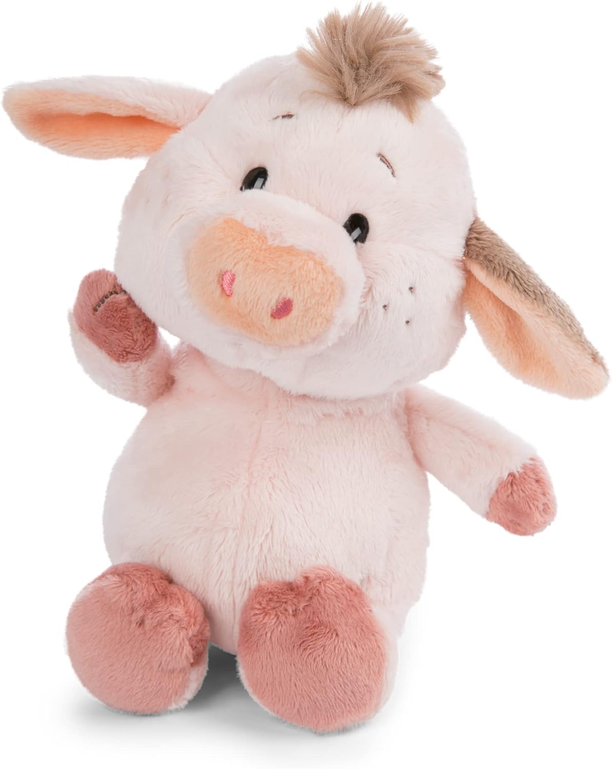 NICI Pigwick Soft Toy - 22 cm Pink Plush Pig from Farm Friends Collection