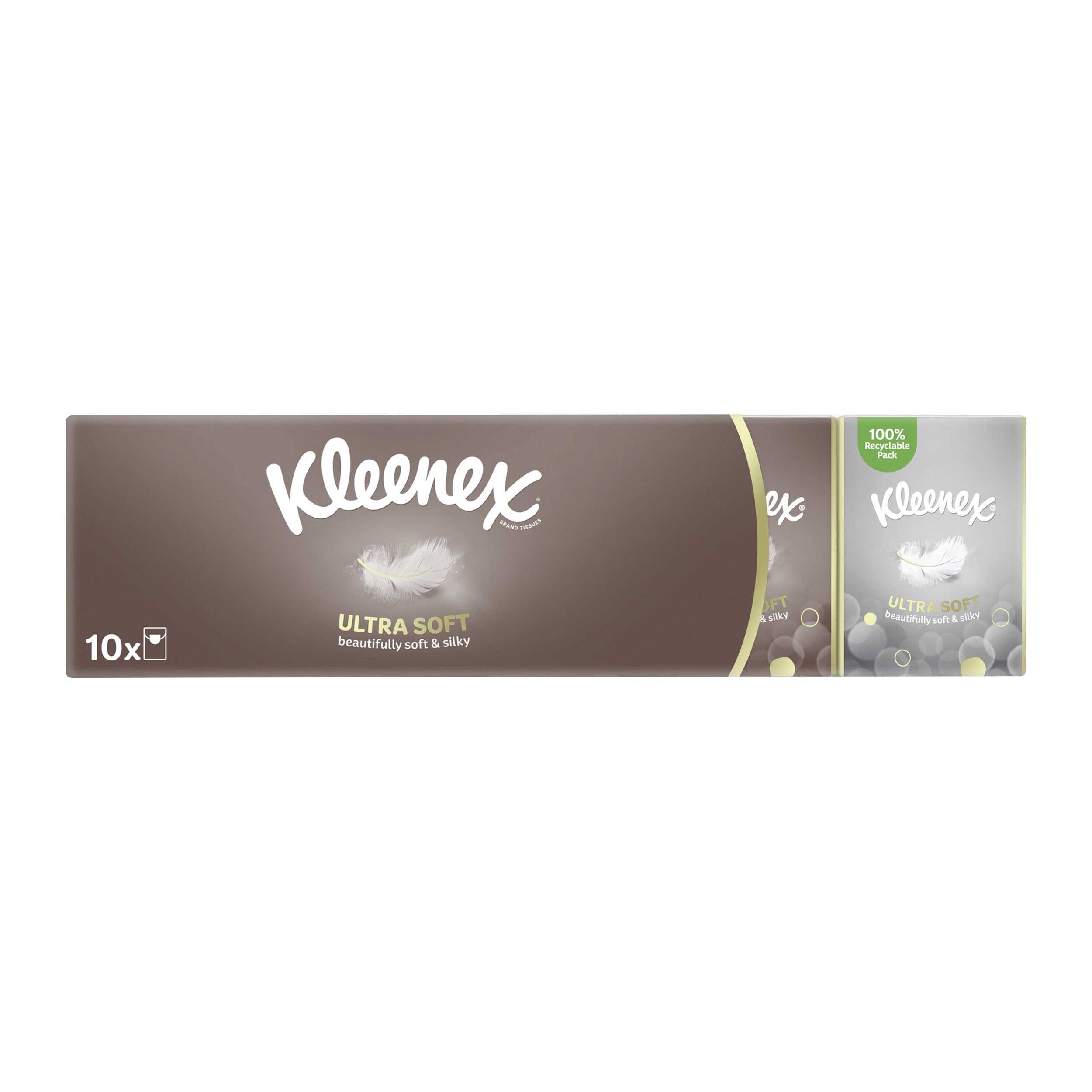 Kleenex Ultra Soft Pocket Pack Tissues - 4-Ply Extra Soft & Tear-Resistant - 10 Packs of 7