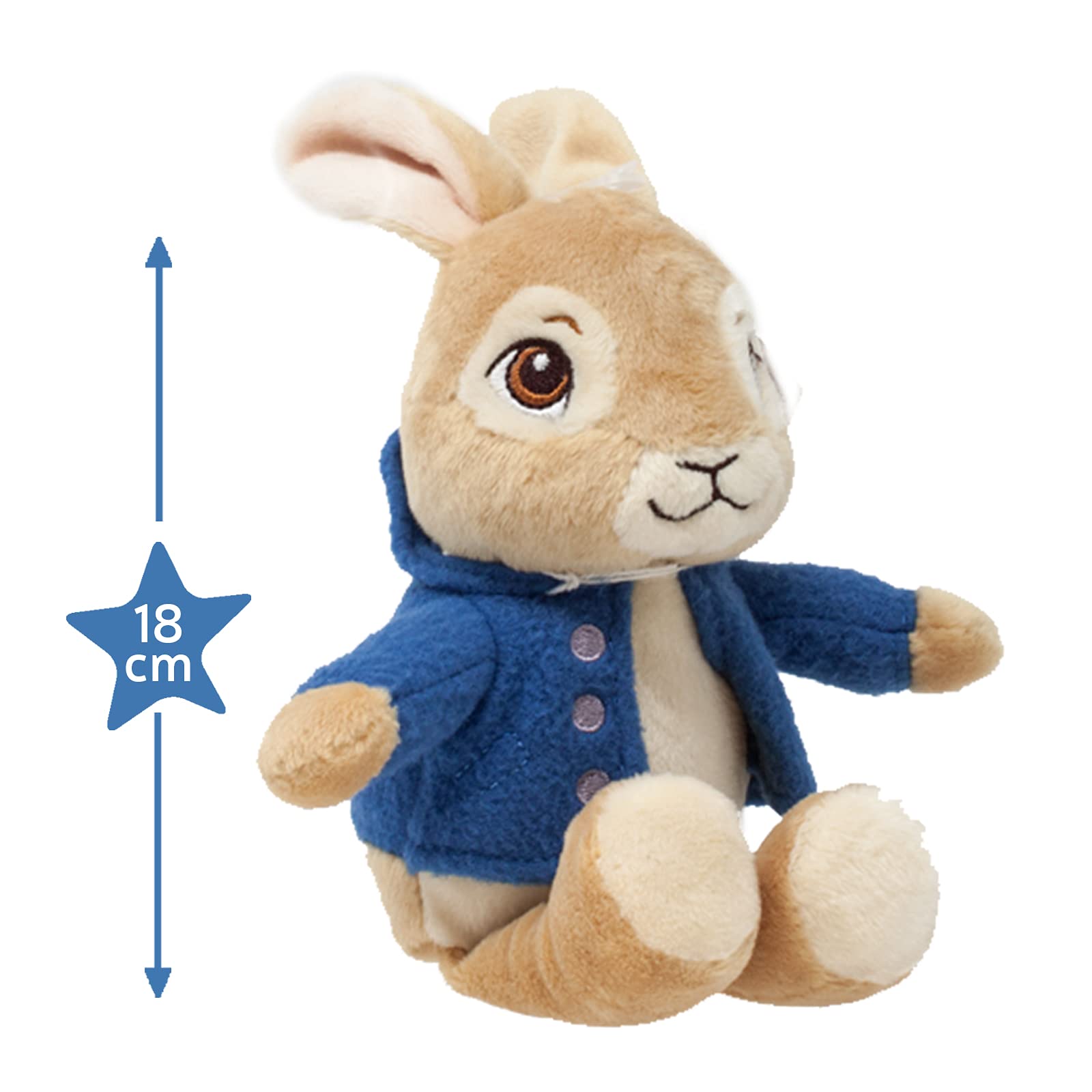 Rainbow Designs Peter Rabbit Soft Toy - Baby Safe Plush for Newborns | 13.5d x 12w x 19.5h cm
