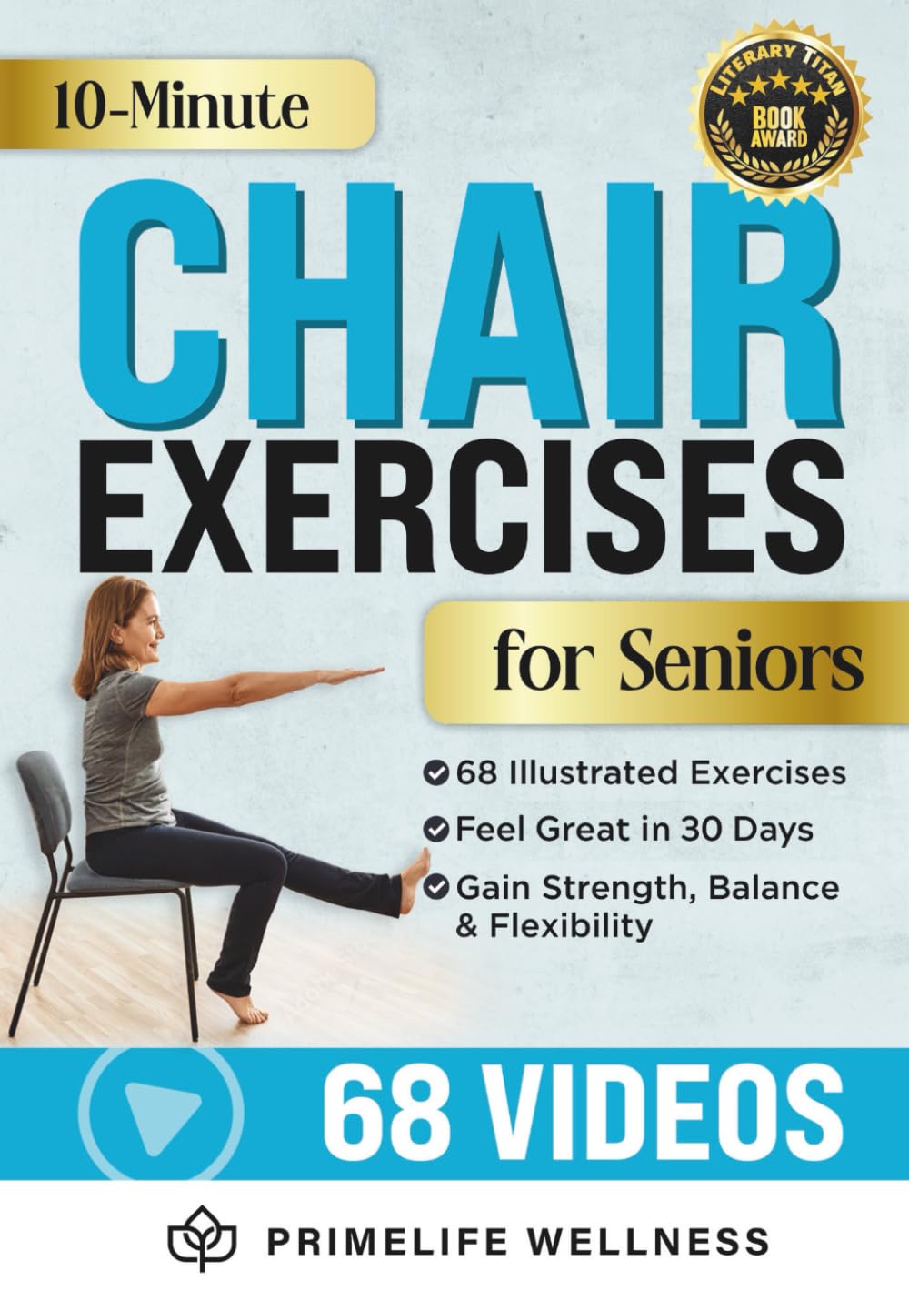 10-Minute Chair Exercises for Seniors: Simple Illustrated Workout Guide | Paperback | 105 Pages