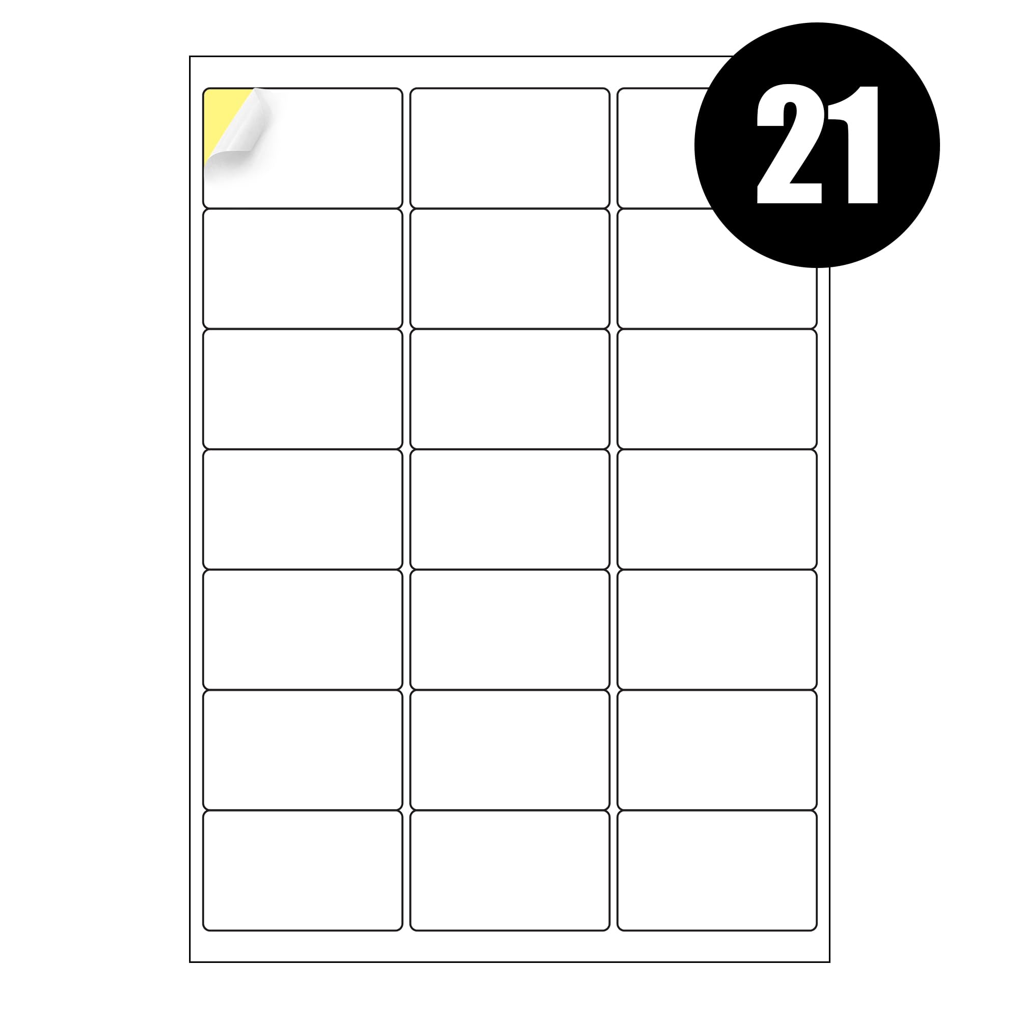 iSOUL Address Labels - 525 Total Labels | 21 Per A4 Sheet | Matte White Self-Adhesive 1