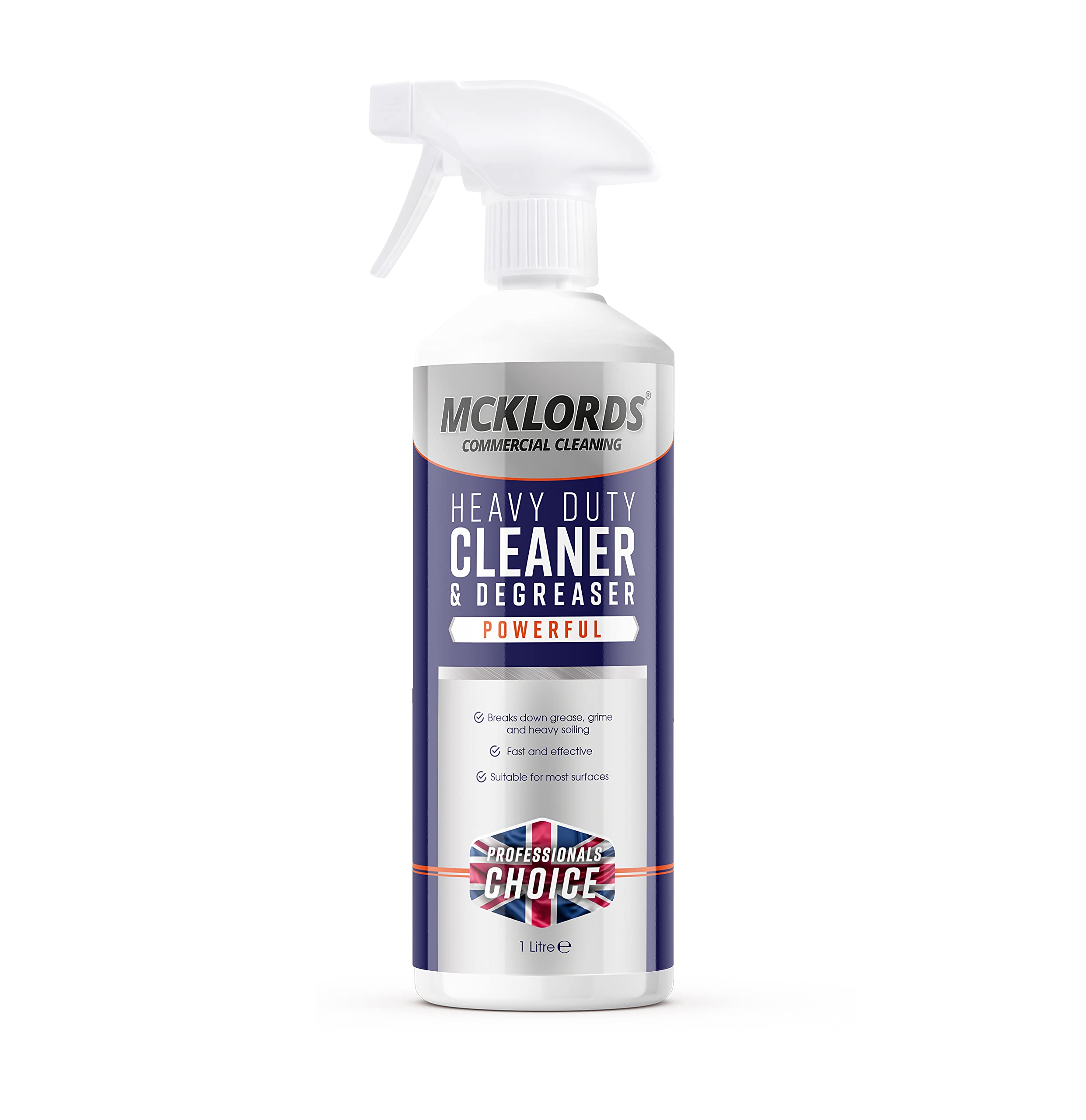 McKlords Heavy Duty Cleaner and Degreaser - 1 Litre | Unscented Liquid | Multi-Surface