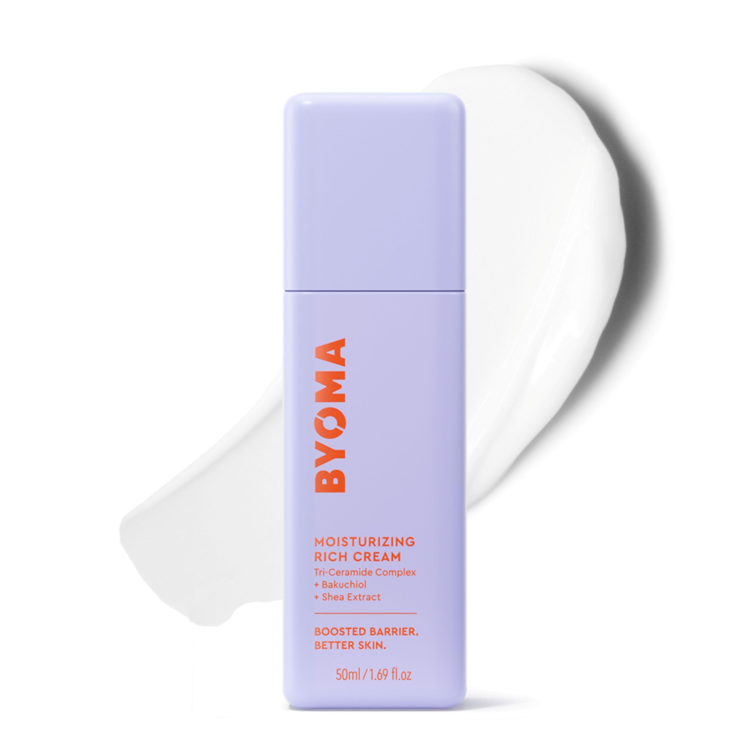 BYOMA Rich Cream - Hydrates & Nourishes Dry Skin | 50ml | Ceramides, Shea Butter, Bakuchiol