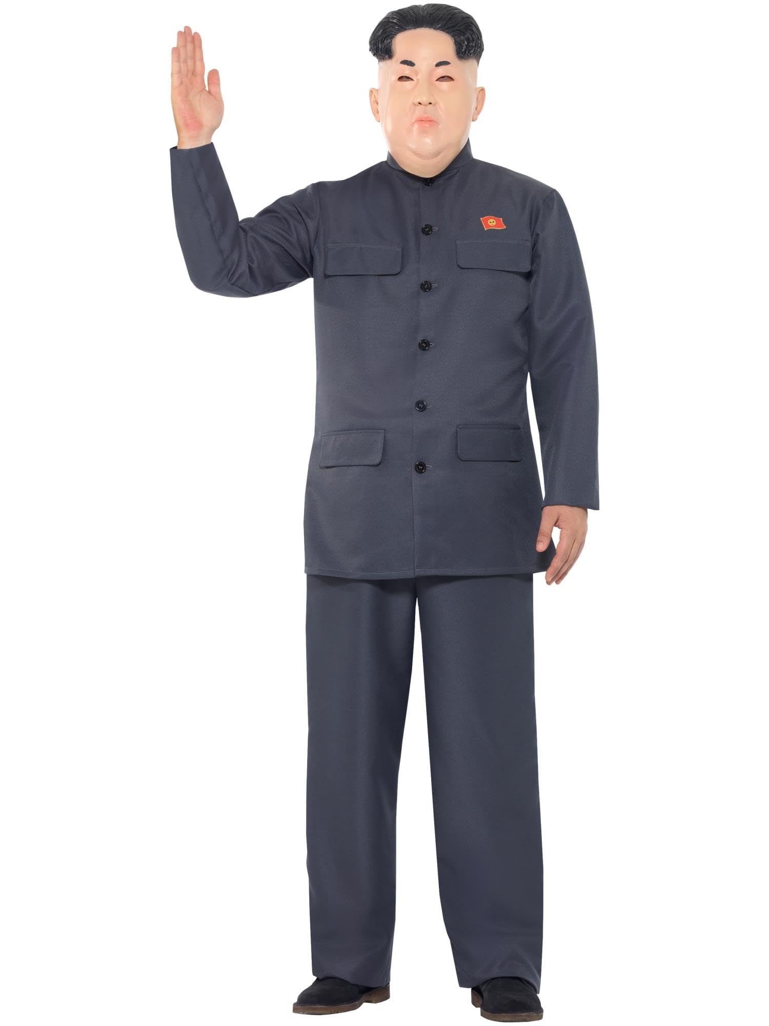 Smiffys Dictator Costume - Adult Mens Fancy Dress with Grey Jacket & Trousers