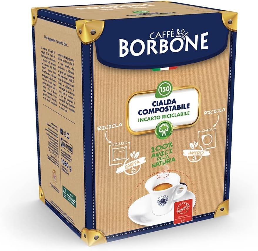 Caffè Borbone - Decaffeinated Coffee Compostable Pods (150 Pods, ESE 44mm) 5