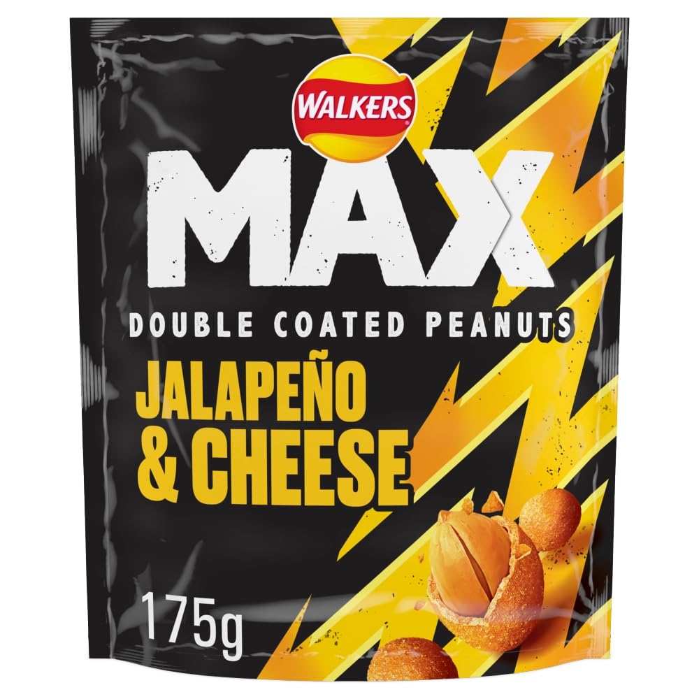 Walkers Max Strong Jalapeño & Cheese Double Coated Peanuts 175g 7