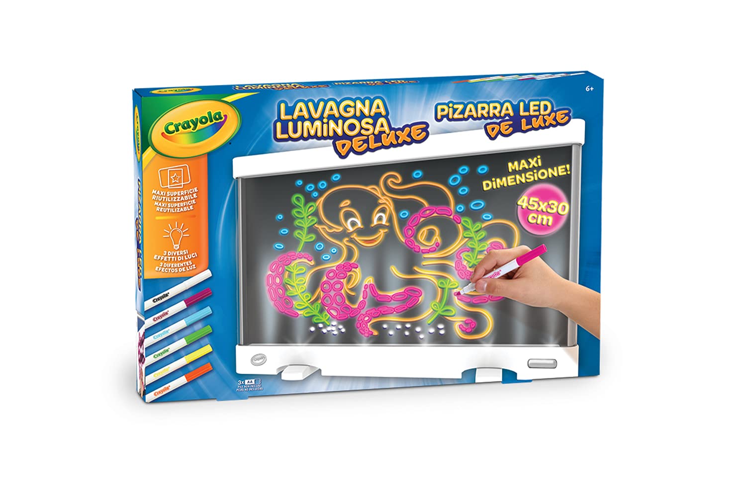 CRAYOLA Ultimate Light Board Drawing Tablet with 6 Gel Markers | Ages 6+