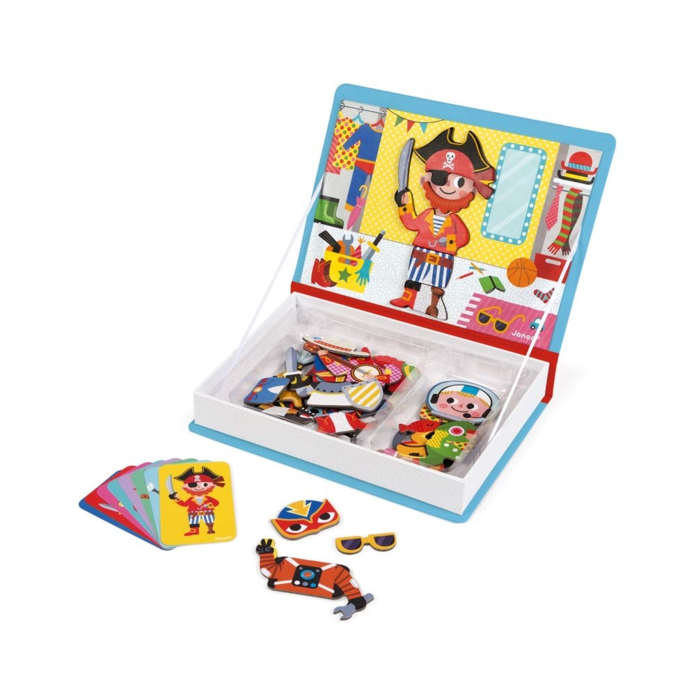 Janod J02719 Magneti'Book Costumes Magnetic Playset - Educational Game for Kids 3-8 Years 15